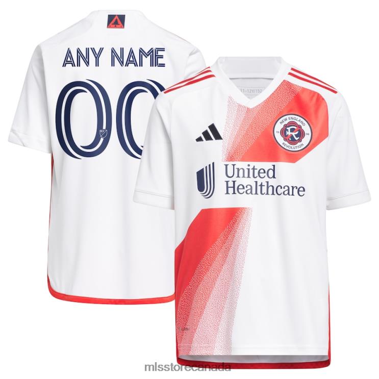 MLS Jerseys Kids New England Revolution Adidas White 2023 Defiance Replica Custom Jersey 2X604315