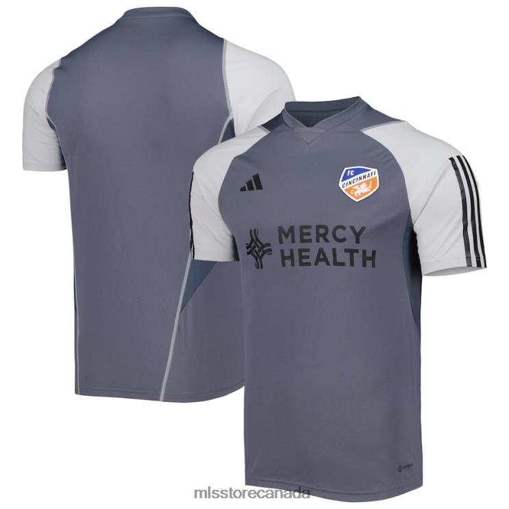 MLS Jerseys Men FC Cincinnati Adidas Gray 2023 On-Field Training Jersey 2X604309