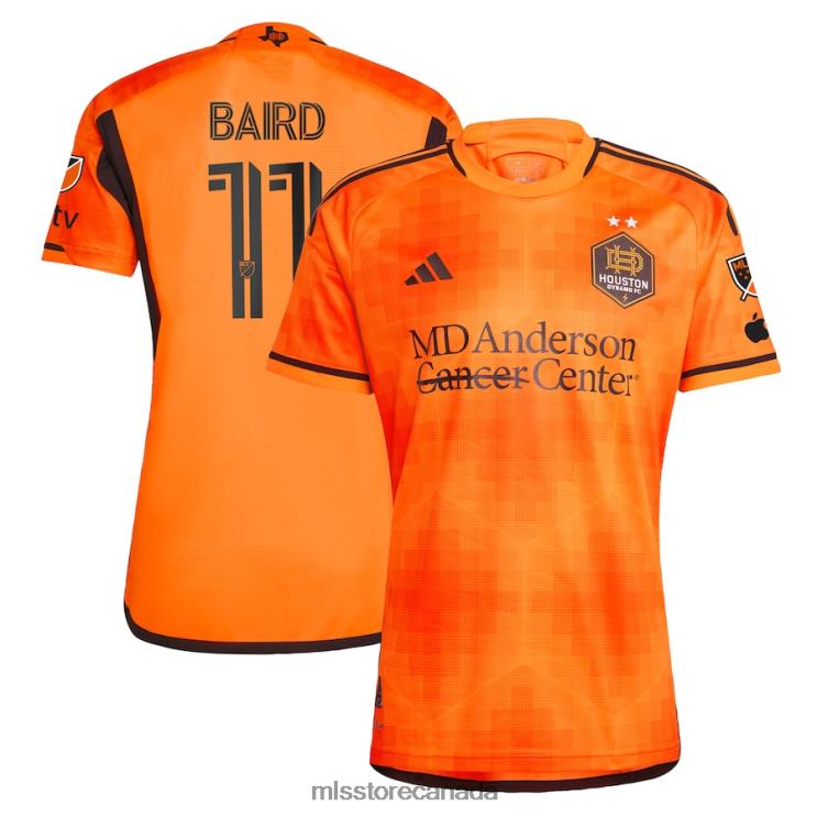 MLS Jerseys Men Houston Dynamo FC Corey Baird Adidas Orange 2023 El Sol Authentic Jersey 2X6041194