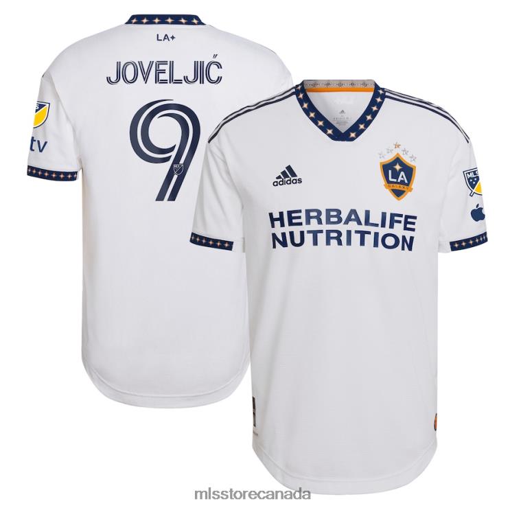 MLS Jerseys Men LA Galaxy Dejan Joveljic Adidas White 2023 City of Dreams Kit Authentic Jersey 2X604376