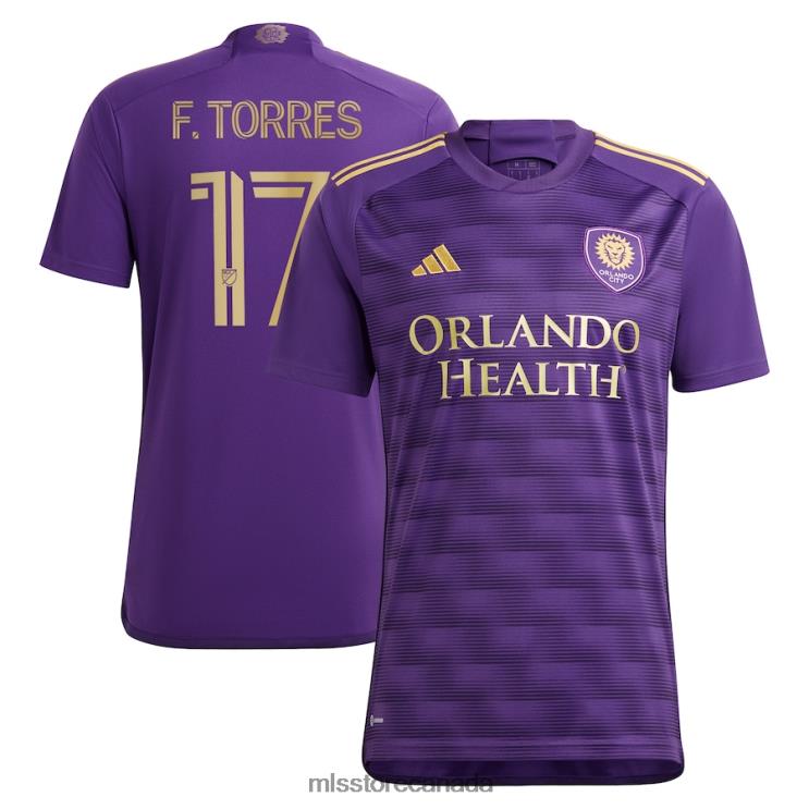 MLS Jerseys Men Orlando City SC Facundo Torres Adidas Purple 2023 The Wall Kit Replica Player Jersey 2X604316