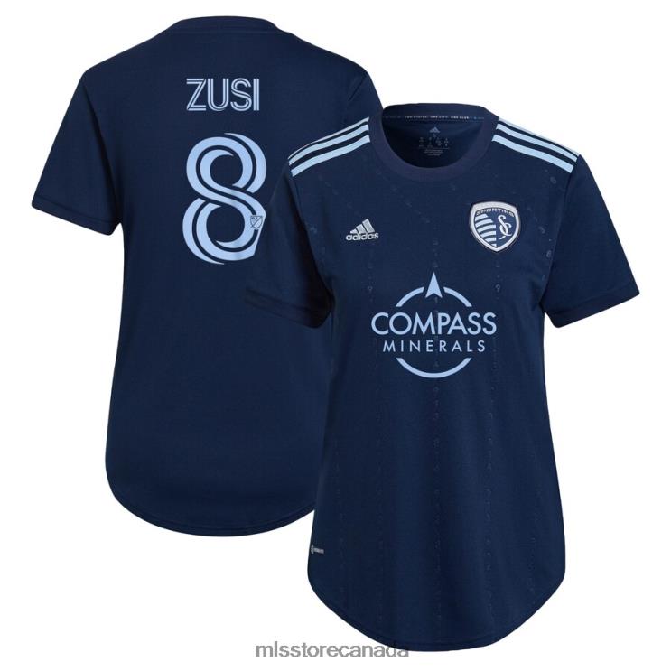 MLS Jerseys Women Sporting Kansas City Graham Zusi Adidas Blue 2022 State Line 3.0 Replica Player Jersey 2X6041010